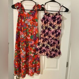 Going on vaca? Size 7/8 full length dress and romper. Perfect condition